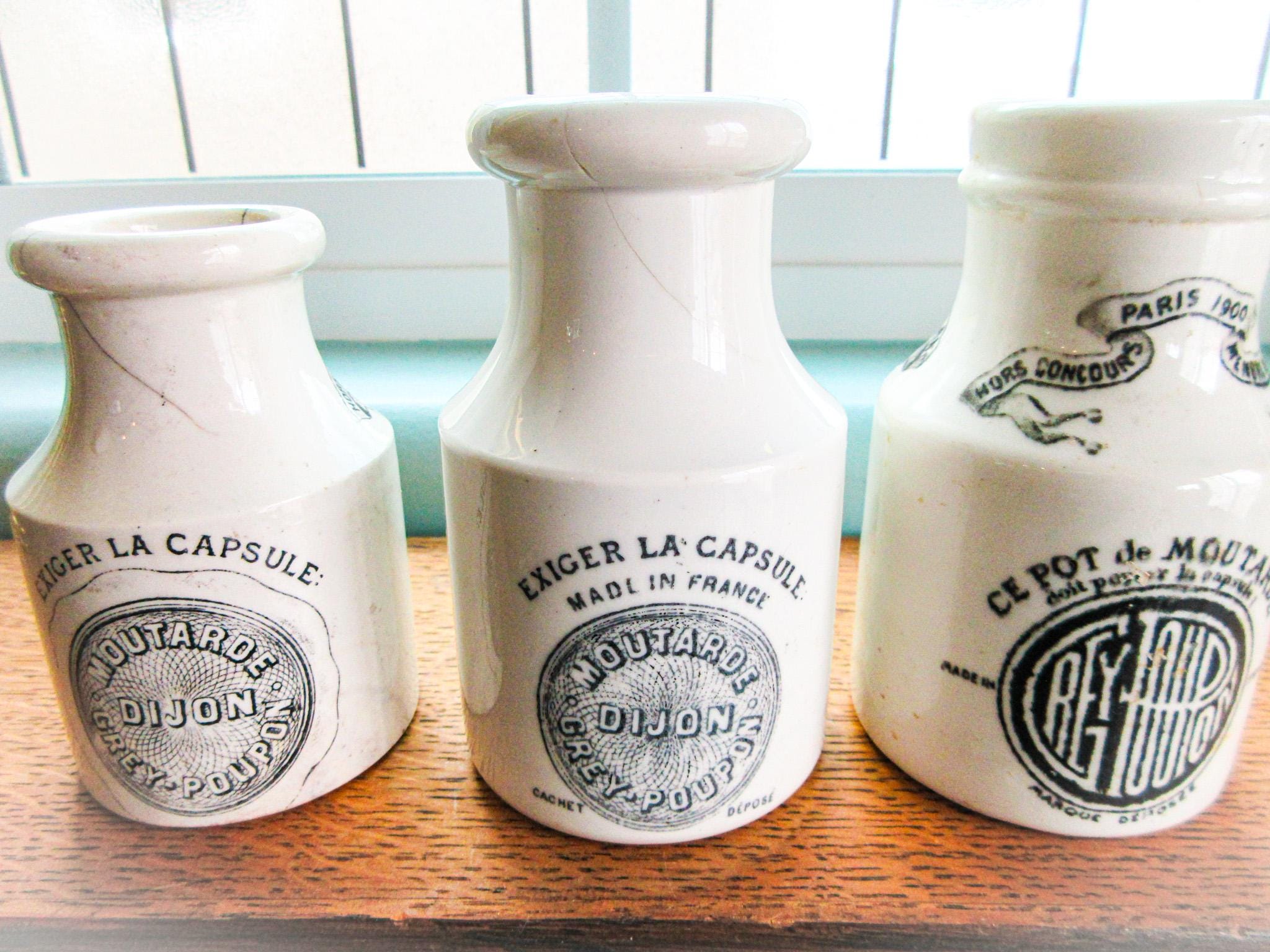 Vintage Grey Poupon Dijon Mustard Jar, French Ironstone, C.1900 - Etsy
