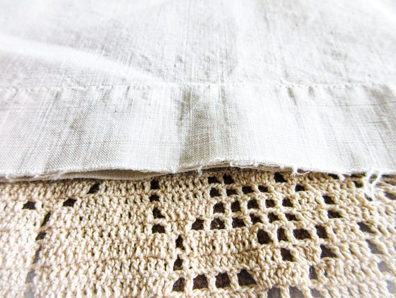 French Linen  Nightshirt Gown, Antique Night Shir… - image 17