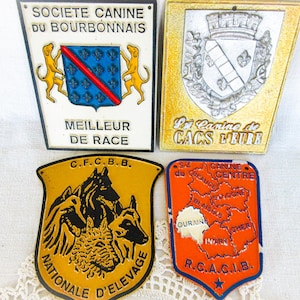French Canine Award Plaques, Dog Prizes From Different Regions of France, Unique Colors and Designs, Pick your Plaque