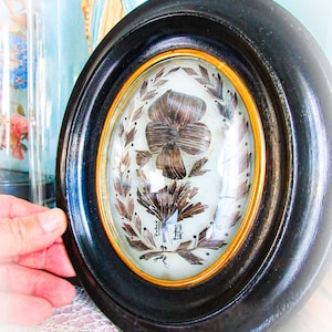 French Victorian Hair Reliquary: Memento Mori Keepsake Wreath