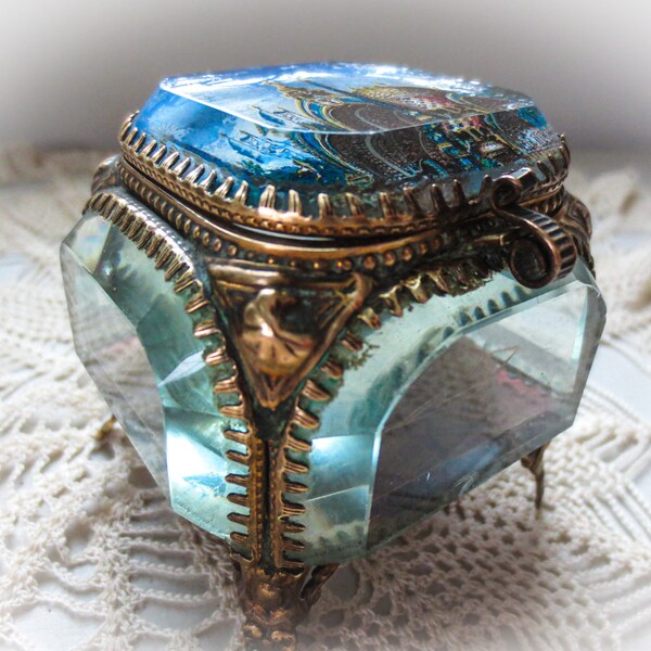 Glass Jewelry Casket Etsy