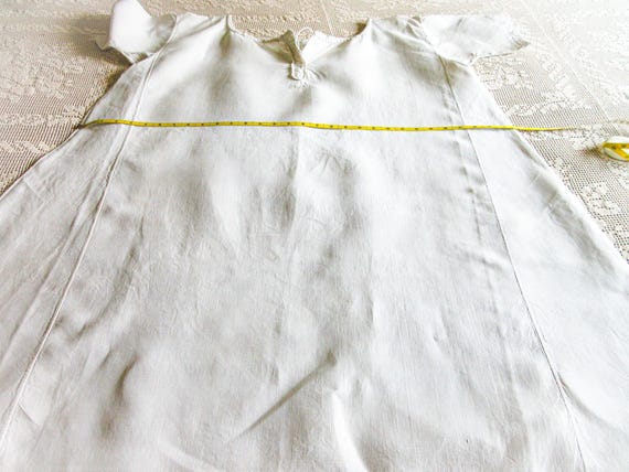 French Linen  Nightshirt Gown, Antique Night Shir… - image 8