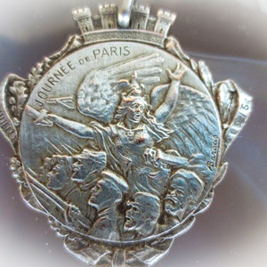 World War I Recruitment Medal, French Antique Military Medal, Serbia, 1914