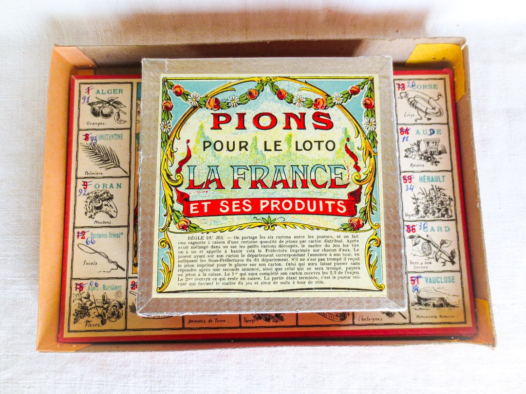 Antique French Loto Game: La France Et Ses Produits, C.1900 - Etsy