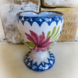 Vintage French Faience Egg Cup, Eggcup, Faience, France, as is