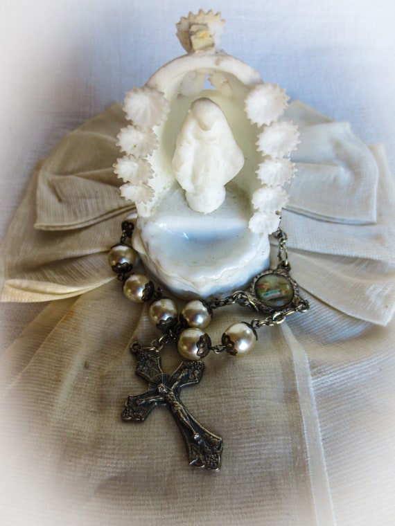 2 items, Saint Anne Antique Rosary Bracelet, Mini 