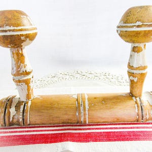 French Vintage Wood Coat Rack, Hat Rack, 1920s, Hardwood, Hanger on the Back, Hallway, French Decor, As Is, Shabby