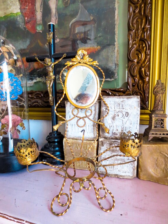 アンティーク 香水瓶 オパリン オルモル装飾 19世紀 アンティーク 香水