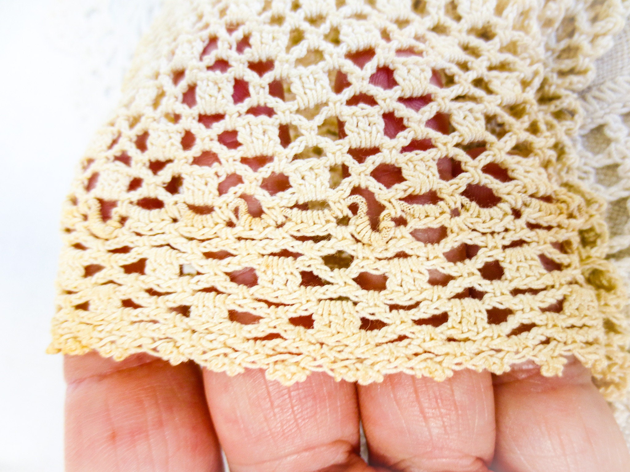 フランスアンティークかぎ針編みレース手袋 2組 - Sサイズ - Etsy 日本