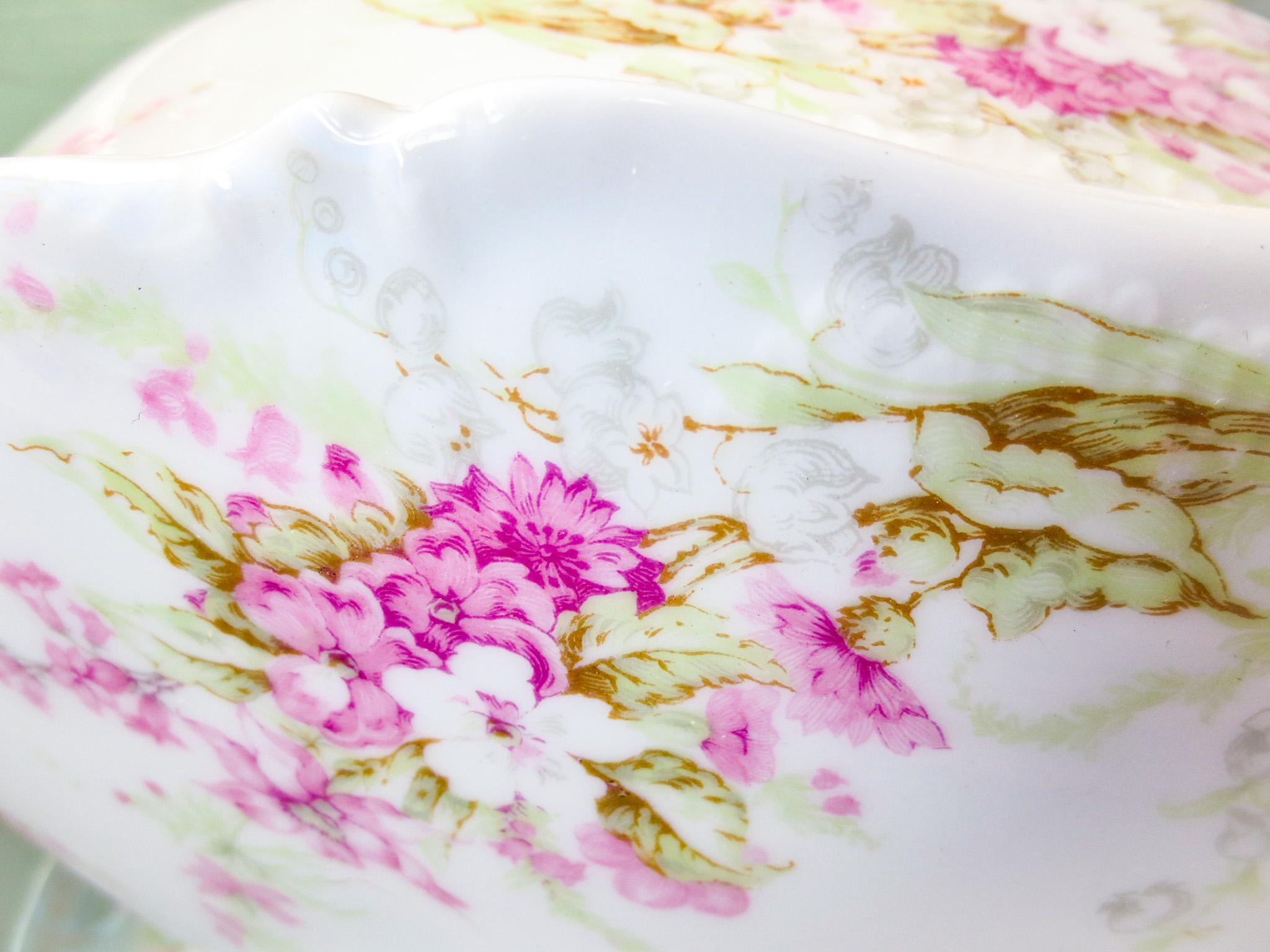 リモージュ磁器スープチューリーン：エリートフローラルサービング