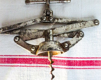 Perfect French Vintage Wine Opener Corkscrew-Marked: "Perfect"- Tire Bouchon- Zig Zag Type Wine Pull
