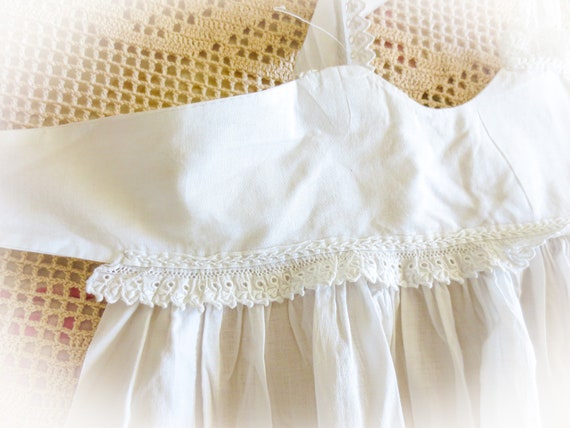 Fr. Antique  Child's Jumper, Gown, White Cotton, … - image 5