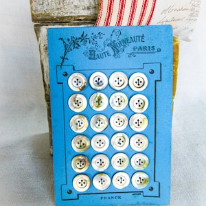 French Mother of Pearl Carved Buttons, French Nouveaute de Paris - Shell Buttons, Paris, Coat Buttons, Antique Buttons