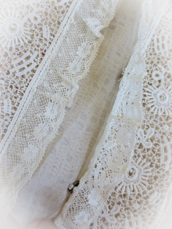 Victorian Lace Bodice, Bust French Antique Lace, … - image 9