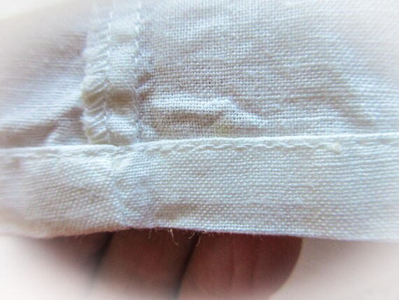 Antique French Linen Slip: Lace Trim Chemise, Siz… - image 11