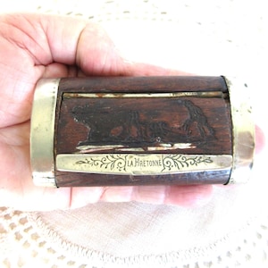 Profane French Snuff Box: Carved Wooden, Tobacco Box, La Galoise, Satirical Art