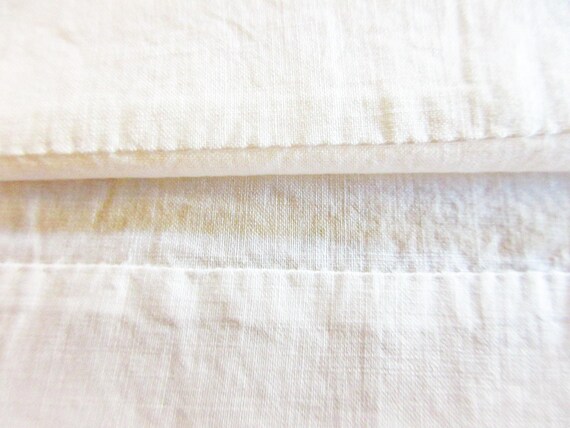 Antique French Linen Slip: Lace Trim Chemise, Siz… - image 9