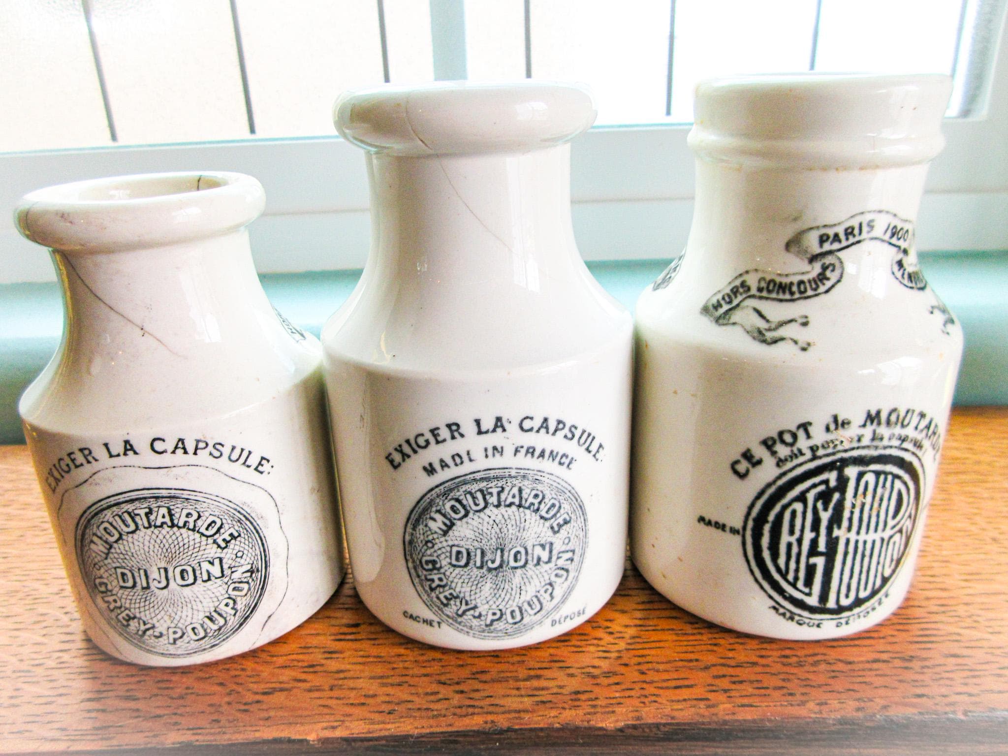 Vintage Grey Poupon Dijon Mustard Jar, French Ironstone, C.1900 - Etsy
