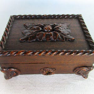 French Antique Wooden Box, Keepsake Box, Hand Carved - Etsy