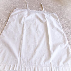 French Slip, Antique Linen/Cotton Slip, Undergarment, Chemise, Linen, Bright White, Undergarment, Linen Size Large