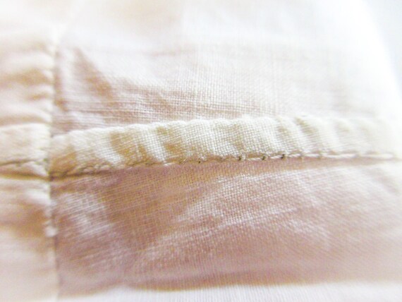 Antique French Linen Slip: Lace Trim Chemise, Siz… - image 7