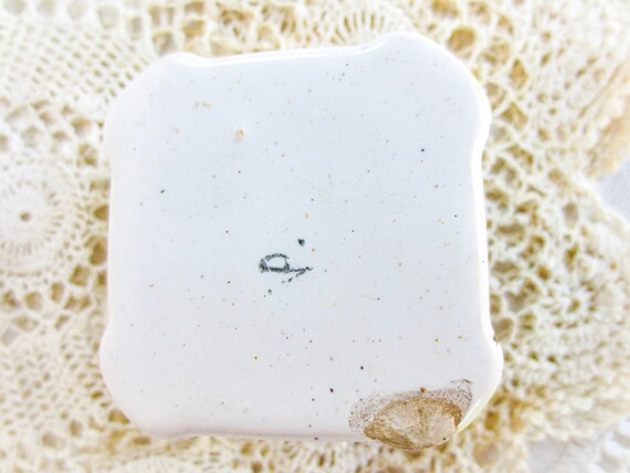 Porcelain Pill Box, Hand Painted, French Antique,… - image 10