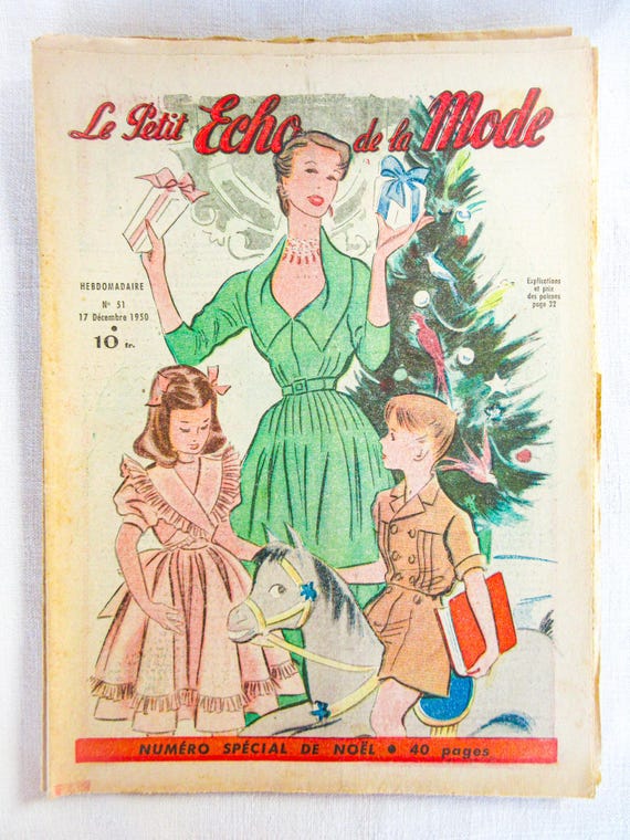 Vintage French Fashion Magazines: Le Petit Echo De La Mode, 1950s