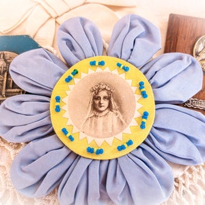 Saint Therese Crib Protectors, French Altar Collection, St Therese of Lisieux, A Fabric Crib Protector, 2 Small Plaques, Lisieux Collection