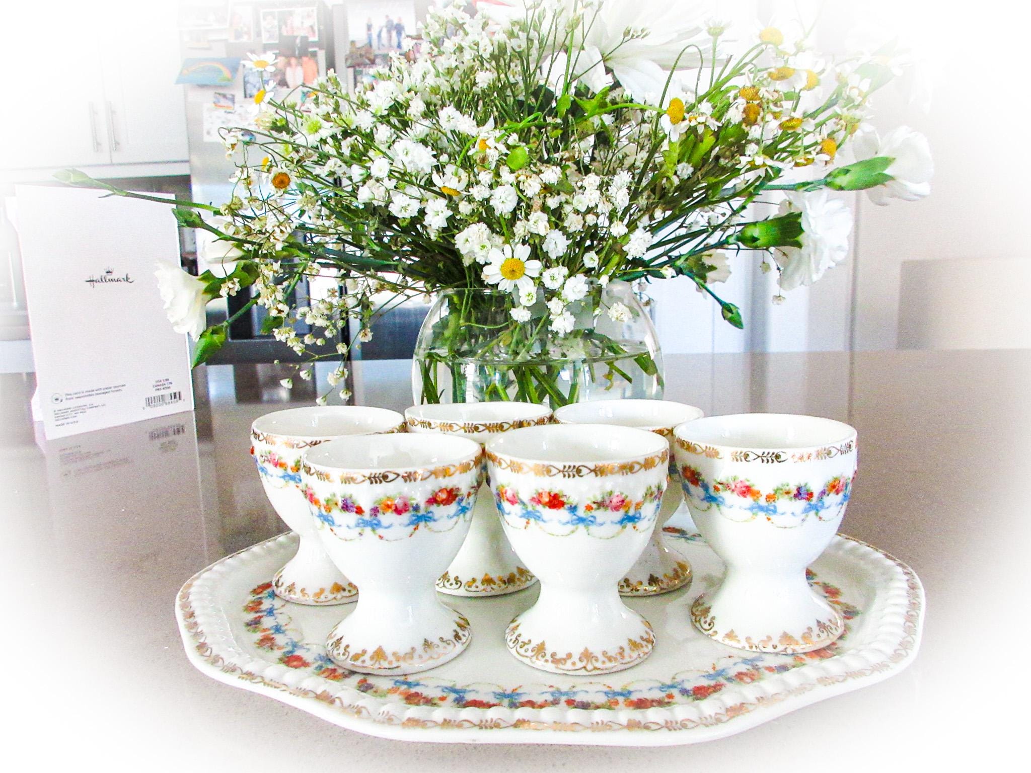 Antique Porcelain Egg Cups - Etsy