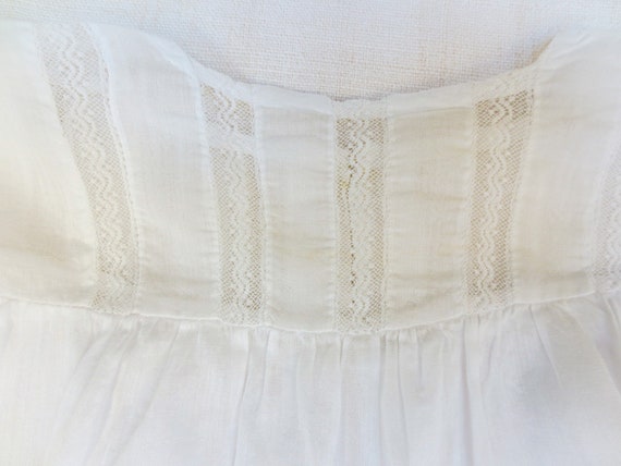 Fr. Antique Baby Baptismal Gown, White Cotton, Al… - image 6