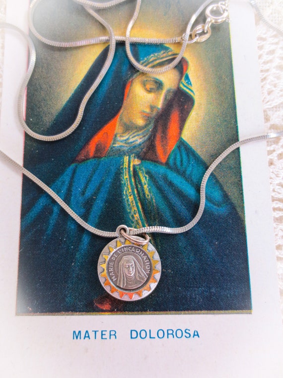 Relic - Marie de L'Incarnation Reliquary Pendant … - image 1