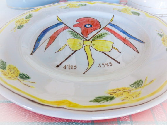 French Faience Plate: Bicentennial Revolution Souvenir, Kitchen