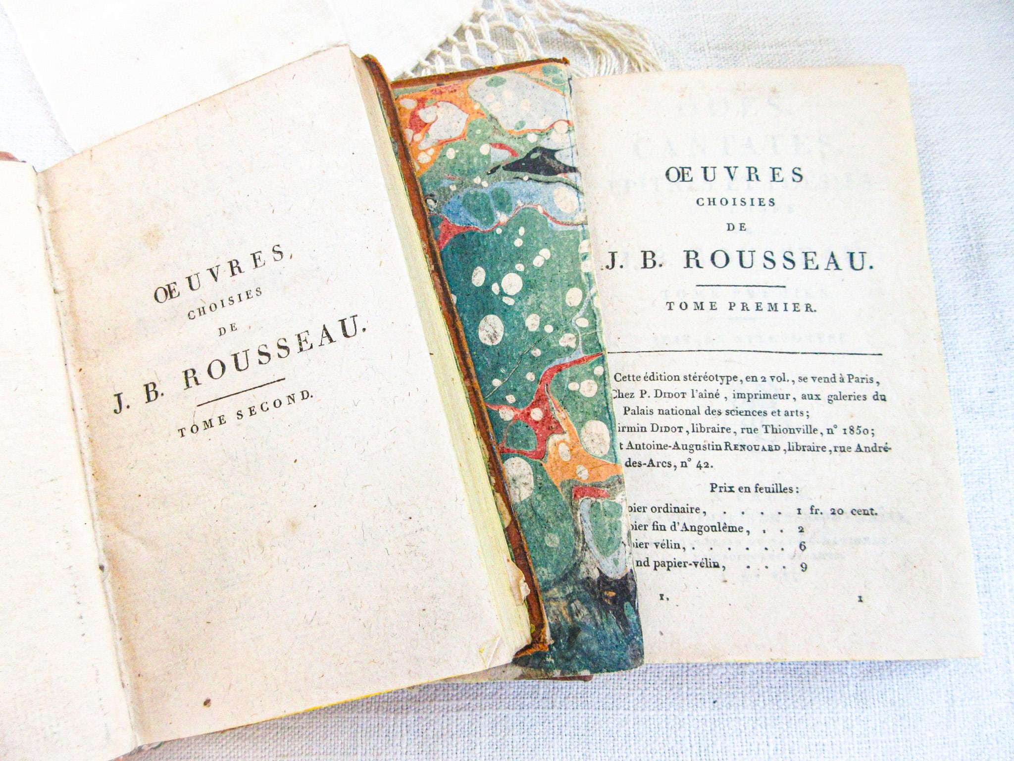 1799年 ジャン・バティスト・ルソー アンティーク本: フランス詩 