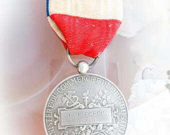 フランス製スターリングシルバーワークメダル：マリアンヌ、公共