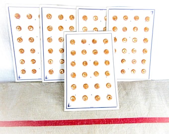 Antique Mother of Pearl Button Card: Depose, Made in France