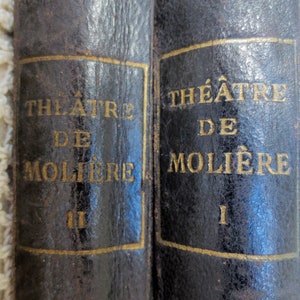 Theatre de Moliere, Selected Works, In French, Volume I and II, Two Volumes, Ouevres de Moliere, early 1900s edition