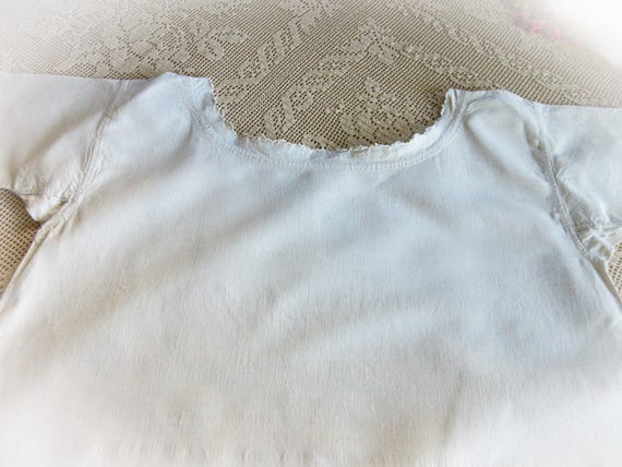 French Linen  Nightshirt Gown, Antique Night Shir… - image 10