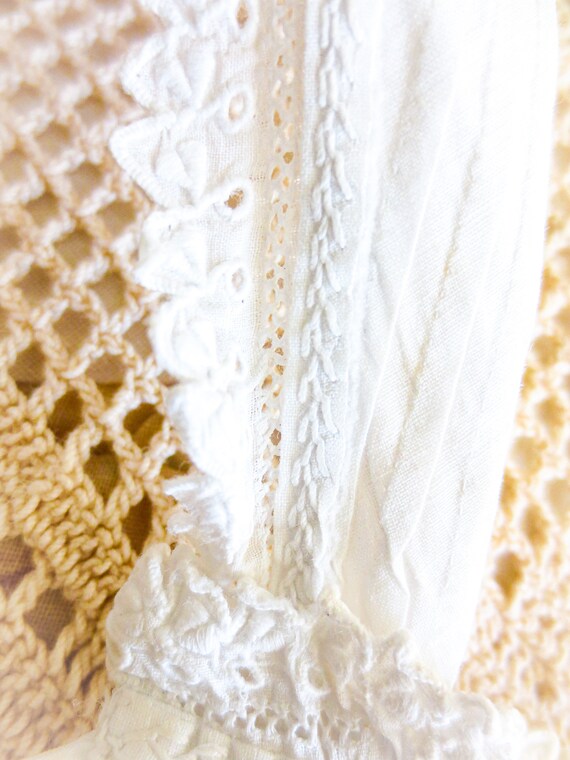 Fr. Antique  Child's Jumper, Gown, White Cotton, … - image 9