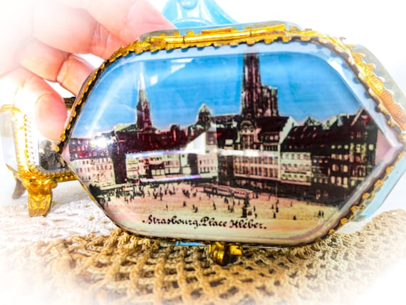 ☆六面ガラスとオルモルのジュエリーBOX・フランスアンティーク☆