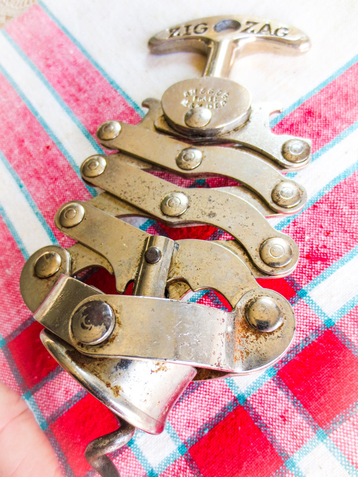 Zig Zag French Wine Opener Corkscrew Tire Buchon Zigzag Etsy