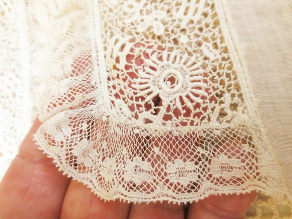 Victorian Lace Bodice, Bust French Antique Lace, … - image 5