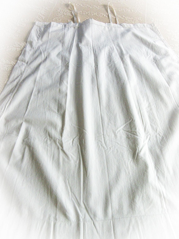 Antique French Linen Slip: Lace Trim Chemise, Siz… - image 7