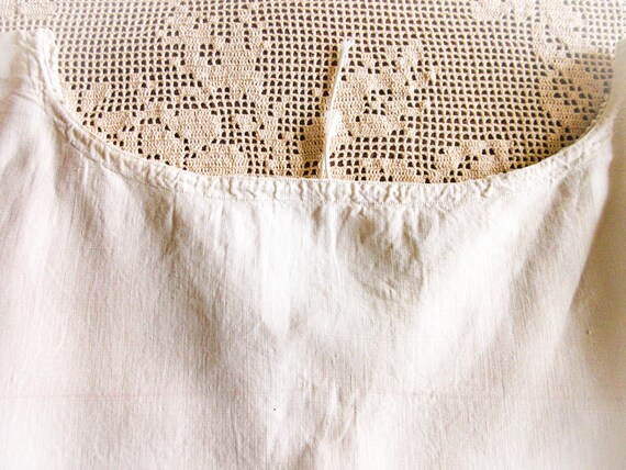French Linen  Nightshirt Gown, Antique Night Shir… - image 14
