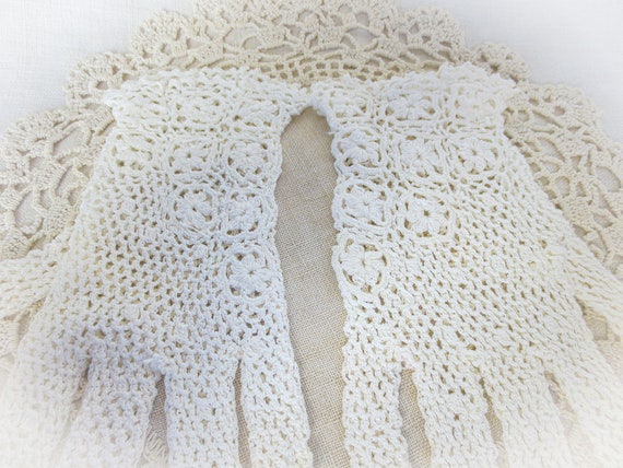 フランスアンティークかぎ針編みレース手袋 2組 - Sサイズ - Etsy 日本