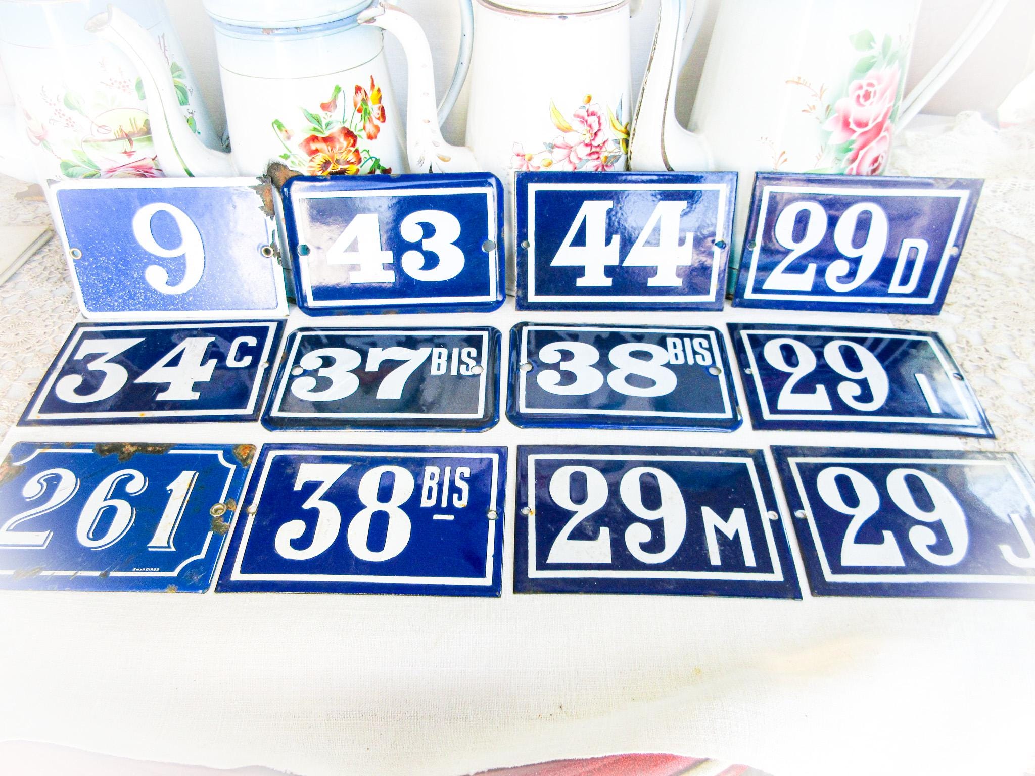 Vintage Enamel French Signs - Etsy