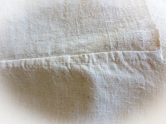 French Linen  Nightshirt Gown, Antique Night Shir… - image 7