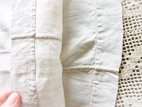French Linen  Nightshirt Gown, Antique Night Shir… - image 16
