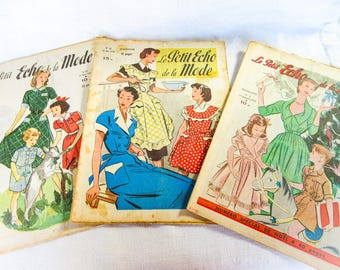 Vintage French Fashion Magazines: Le Petit Echo De La Mode, 1950s