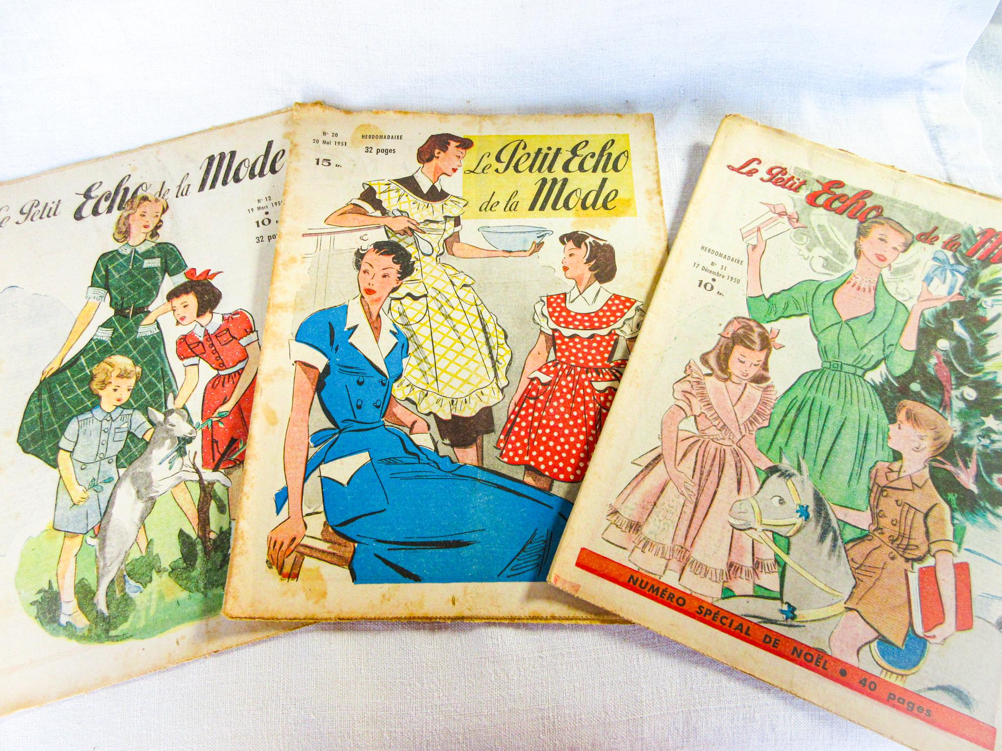 Vintage French Fashion Magazines: Le Petit Echo De La Mode, 1950s