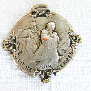World War I Recruitment Medal, French Antique Military Medal, Serbia, 1914